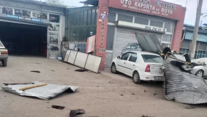 Kars’ta şiddetli rüzgar etkili oldu