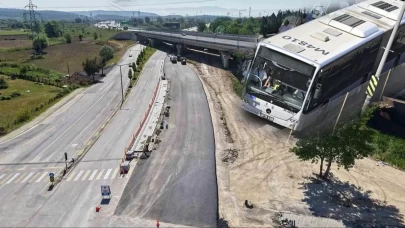 Metrobüs projesinde çalışmalar hızla sürüyor
