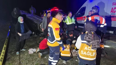 Rize'de araç takla attı: 3 ölü, 2 yaralı