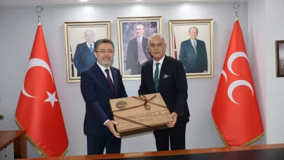 Bakan İbrahim Yumaklı’dan Başkan Yusuf Kanlı’ya ziyaret