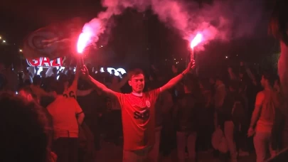 Kars’ta Galatasaraylılar sokaklara akın etti