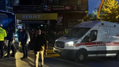 Halk otobüsü yayaya çarptı: 1 yaralı