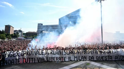 Milan taraftarından yönetim protestosu