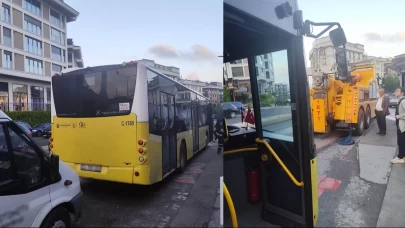 Üsküdar'da İETT otobüsünden yola dökülen yağ zor anlar yaşattı: Çok sayıda araç birbirine girdi!