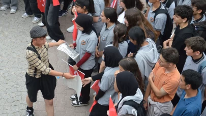 Samsun'da lise öğrencileri Milli Mücadele'yi canlandırdı