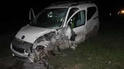 Kars Akyaka'da trafik kazası