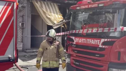 Kağıthane’de motosiklet tamirhanesinde yangın