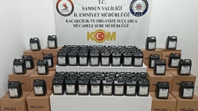 Samsun'da 1 ton etil alkol ele geçirildi