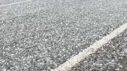 Doski Vadisi’nde misket büyüklüğünde dolu yağdı