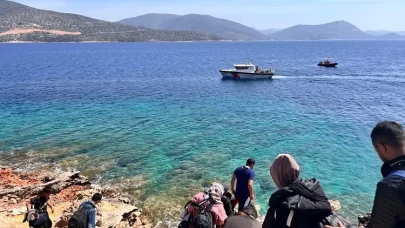 Bodrum açıklarında 23 göçmen yakalandı
