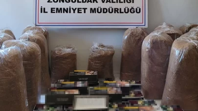 Zonguldak’ta 113 kilo kaçak tütün ve makaron ele geçirildi