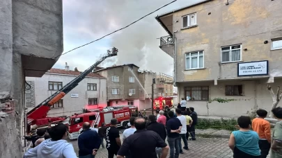 Ataşehir'de korkutan yangın