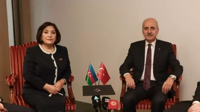 TBMM Başkanı Kurtulmuş, Azerbaycanlı mevkidaşı Gafarova ile görüştü