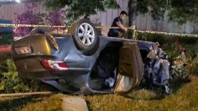 Takla atan otomobildeki 1 kişi öldü, 3 kişi yaralandı