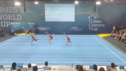 Akrobatik Cimnastik Kadın Milli Takımı'ndan altın madalya