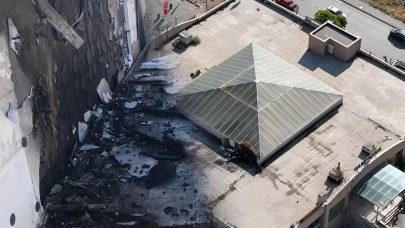 Eskişehir'de AVM çatısında korku dolu anlar: Alevler paniğe neden oldu