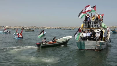Gazze'ye giden Özgürlük Filosu çevresinde İHA görüldü