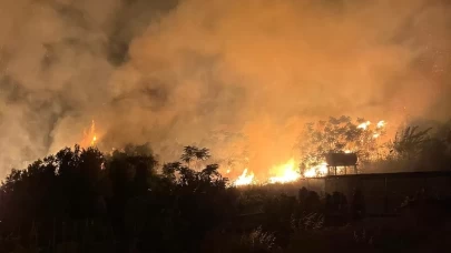 Hatay'da evin bahçesinde yangın