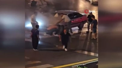 Ankara’da korkutan otomobil yangını