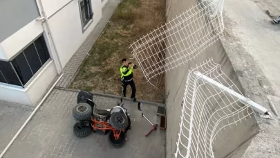 ATV’den düşen çocuk yaralandı, sürücü kaçtı; kaza kamerada