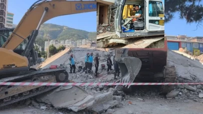 İş makinesi üzerine devrilen bina operatöründen haber geldi!