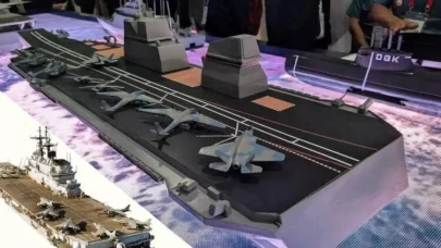 O ülkenin uçak gemisi maketinde Türk detayı! Gururlandıran ayrıntı