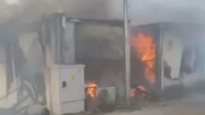 Kahramanmaraş'ta konteyner yangını