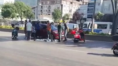 Otomobilin çarptığı kadın ağır yaralandı