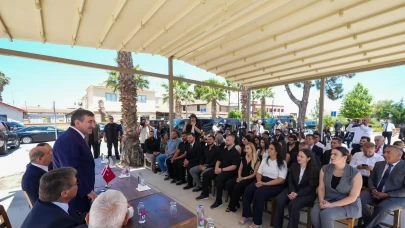 Cumhurbaşkanı Yardımcısı Yılmaz, KKTC Cumhurbaşkanı Tatar ve KKTC Başbakanı Üstel ile görüştü