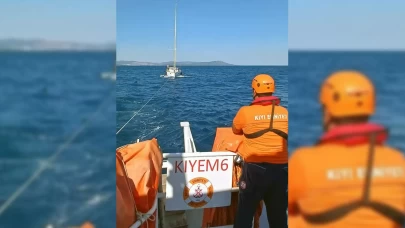 Bodrum açıklarında sürüklenen tekne Kıyı Emniyeti’nin kahraman müdahalesiyle kurtarıldı!