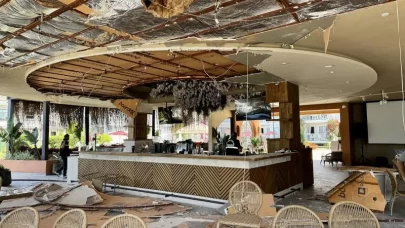 Muğla'da restoranın tavanı çöktü!