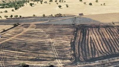 Balya makinesinden çıkan kıvılcım yangına neden oldu