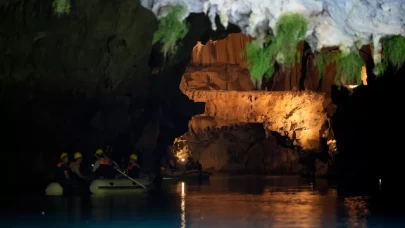 Altınbeşik Mağarası'nın su altı yaşamı görüntülendi!