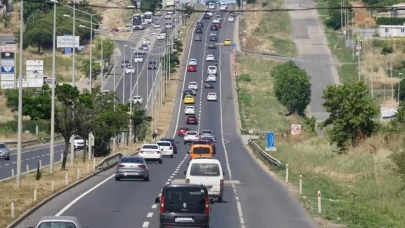 Tekirdağ-İstanbul kara yolunda yoğunluk arttı