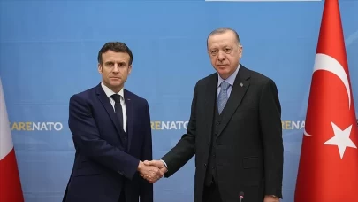 Cumhurbaşkanı Erdoğan, Fransa Cumhurbaşkanı Macron ile görüştü