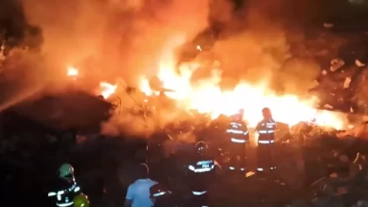 Bakü'de film stüdyosunda patlama sonrası yangın çıktı!