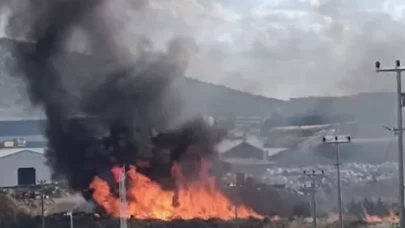 Bandırma OSB'de palet yangını