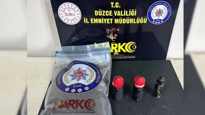 Düzce’de zehir ticareti: 210 gram sıvı sentetikle yakalandı