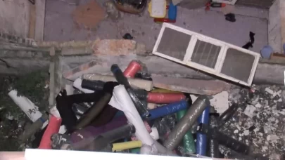 Bir anda yıkıldı, apartmandakiler neye uğradığını şaşırdı