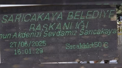 Sarıcakaya'da termometreler 50 dereceyi gösterdi