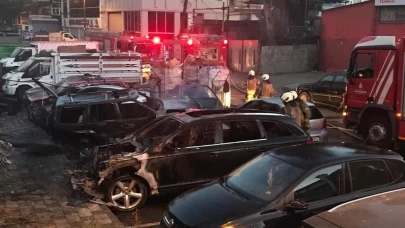 İstanbul sanayi sitesinde 10 araç kundaklanmıştı!