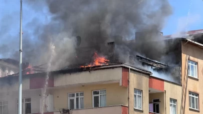 Ümraniye'de korkutan yangın