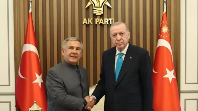 Cumhurbaşkanı Erdoğan, Tataristan Cumhurbaşkanı ile görüştü