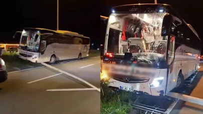 Rize'de yolcu otobüsü kaza yaptı