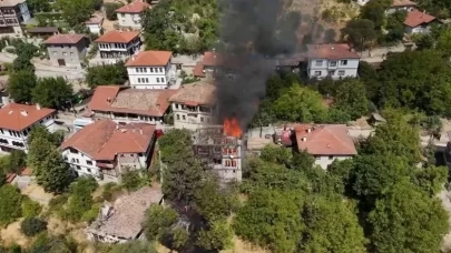 Safranbolu'da tarihi konakta yangın