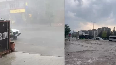 Denizli’de yollar göle döndü, sürücüler zor anlar yaşadı