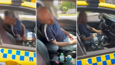 Uyuşturucu kullanan taksici direksiyonda kendinden geçti!