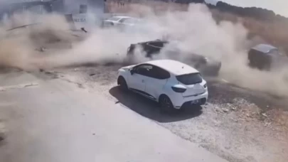 Vincin devrildiği anlar kamerada: Facia teğet geçti