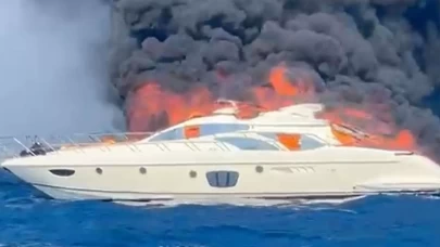Milyon dolarlık yat alev topuna döndü