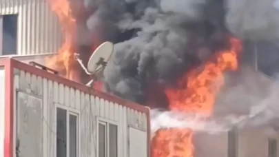 Kereste fabrikasında yangın paniği